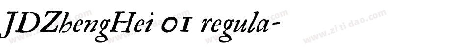 JDZhengHei 01 regula字体转换